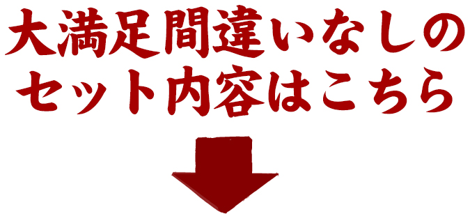大満足間違いなしのセット内容はこちら